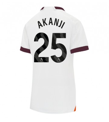 Manchester City Manuel Akanji #25 Segunda Equipación Mujer 2023-24 Manga Corta